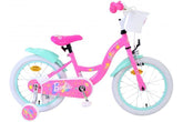 Barbie Kinderfiets - Meisjes - 16 inch - Roze - Trendy meisjesfiets met veiligheidskenmerken, verstelbare zadelhoogte, duurzame materialen en accessoires voor elk avontuur bij Fitmarktnl
